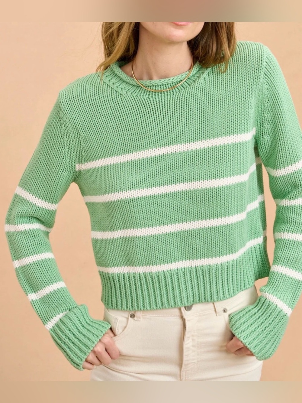 La Ligne Mini Marina mint cream stripe size M